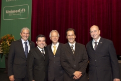 Diretoria 2014-2018: Dr. José Augusto Ferreira, Dr. Luiz Fernando Neves, Dr. Samuel Flam, Dr. Múcio Diniz, Dr. Paulo Pimenta.