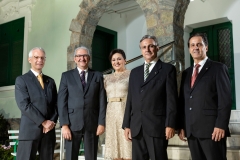 Diretoria 2018-2022: Dr. Samuel Flam, Dr. José Augusto Ferreira, Dra. Mercês Fróes, Dr. Eudes Magalhães, Dr. Múcio Diniz.